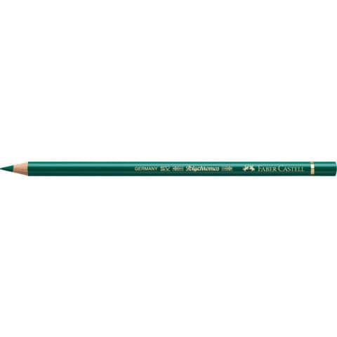 Matite colorate permanenti Faber Castell Polychromos mina 3,8 mm conf. 6 pezzi - verde di hooker - 110159